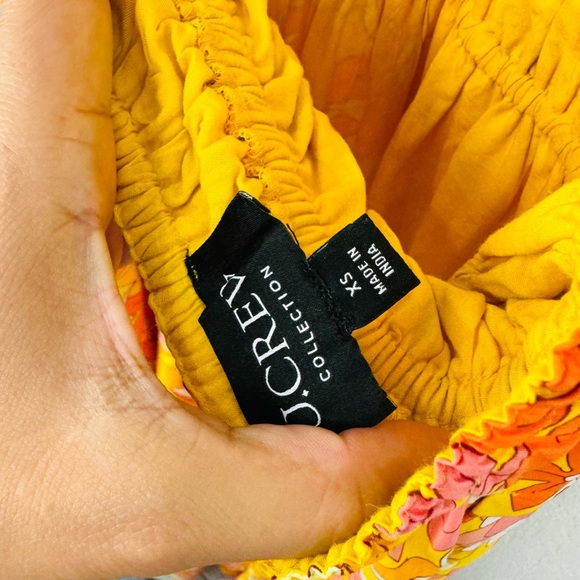 J Crew Collection V-neck double-strap maxi dress Bright Orange Sunset Floral - Picture 10 of 12